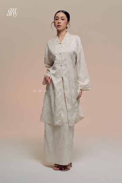 Damai Kurong Belah Panjang Off White